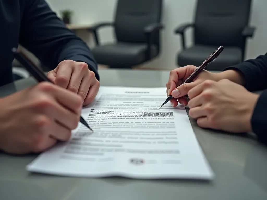 Experienced family lawyer assisting clients in negotiating separation terms and drafting maintenance packages during a professional consultation, ensuring fair agreements that address financial responsibilities and support needs.