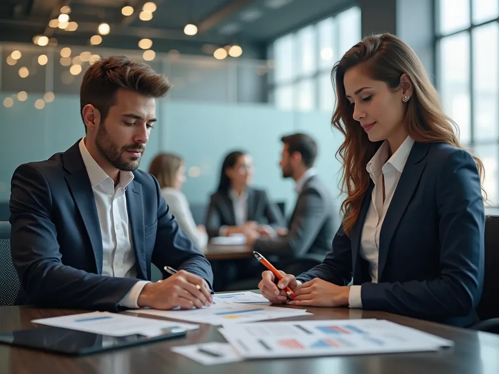 Income tax planning advisor in Karachi providing expert tax planning and advisory services, collaborating with clients to optimize financial strategies and ensure compliance in a professional office environment.