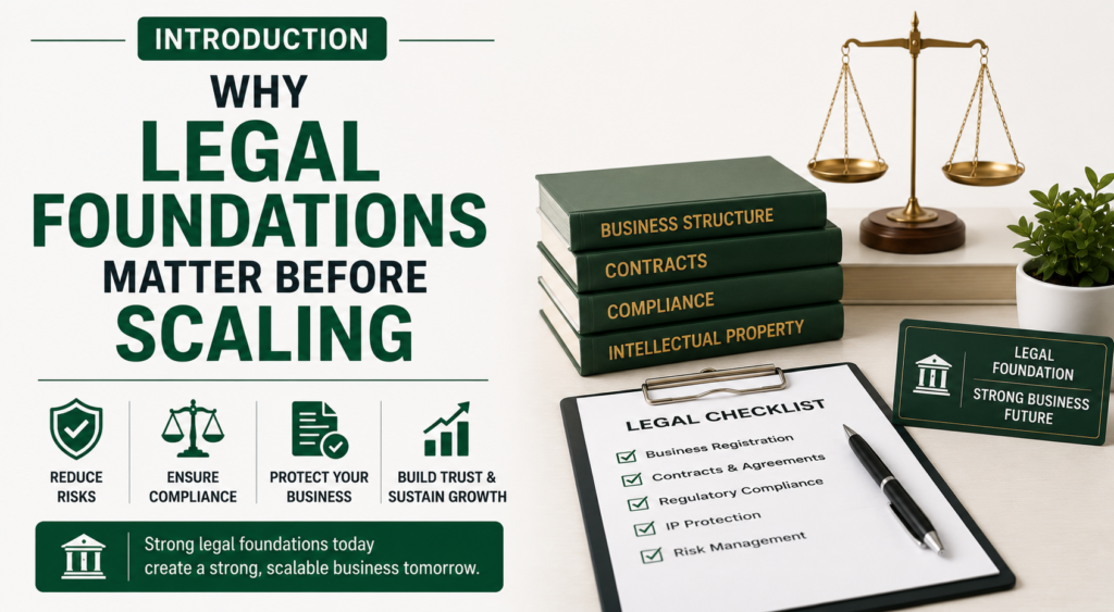 Introduction Why Legal Foundations Matter Before Scaling​